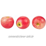 Künstliche Äpfel von Juvale 6er Set Realistische Details Hohlattrappe als Dekoration für Stillleben Gemälde Schaufenster Küche Kunststoff Rot Grün 6,9 cm x 5,6 cm x 6,3 cm