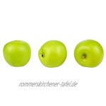 Künstliche Äpfel von Juvale 6er Set Realistische Details Hohlattrappe als Dekoration für Stillleben Gemälde Schaufenster Küche Kunststoff Rot Grün 6,9 cm x 5,6 cm x 6,3 cm