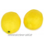 Lorigun Künstliche Zitrone Lebensechte Gefälschte Gelbe Zitrone Simulation Obst für Home Kitchen Dekoration 5 stücke