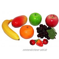 rukauf Deko Früchte Mix künstlich 9 Stück Fruits Set
