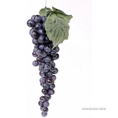 Shophaus24 Künstlicher Weintrauben Strang mit 90 blauen Weinbeeren. Länge 28cm