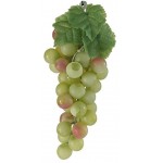 Unbekannt Künstliche Weintraube ca 18 cm. Trauben Weintrauben mit Weinlaub. GRÜN. 22415 07