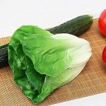 Cozyhoma Künstlicher Salat künstliches Gemüse Dekoration künstlicher Salat für Heimdekoration Foto-Requisiten Grün: 2 Stück.