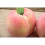 Lorigun Künstliche saftige pfirsiche Simulation gefälschte früchte pfirsiche mit Blatt Foto Requisiten hauptdekoration x 5 stück
