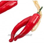tellaLuna Best Artificial Chilli String Hot Peppers Hanging String Home Decor Gemüse rot