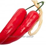 tellaLuna Best Artificial Chilli String Hot Peppers Hanging String Home Decor Gemüse rot