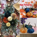 WLPTION Thanksgiving Künstliche Samt Kürbisse Home Dekoration Set Mini Gefälschte Kürbisse Künstliches Gemüse Halloween Dekorationen