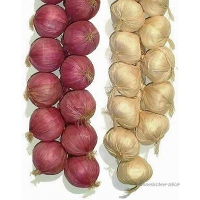 Zwiebel- und Knoblauchstränge von Lihou 2 x 50,8 cm künstliches Gemüse