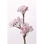 artplants.de Künstlicher Apfelblütenzweig OCHUKO 17 Blüten weiß rosa 35cm Künstlicher Zweig Kirschblüten