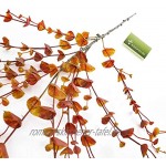 artplants.de Künstlicher Eucalyptus Zweig orange 110cm Deko Zweig Künstliche Blätter