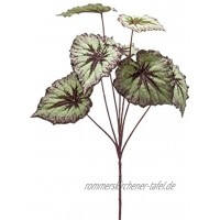 artplants.de Kunstzweig Blattbegonien Zweig Meira grün-violett 60cm Deko Buntnessel