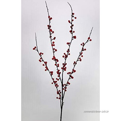 Beerenzweig 95cm rot DP Kunstzweig künstlicher Zweig Beeren Kunstpflanzen