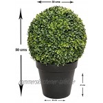 Künstliche Buchsbaum-Kugel Topfpflanze 50 cm 2 Stück