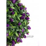 Künstliche Tulpenblumenkugeln üppig lang 38 cm Violett