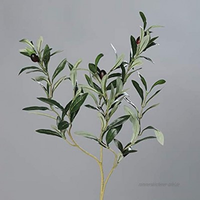 Olivenzweig mit Früchten 75cm Kunstpflanzen künstlicher Oliven Zweig Olivenast