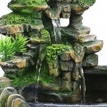 Garten Brunnen Steingarten Wasserfall Pflanze Zimmerbrunnen Dekoration Desktop