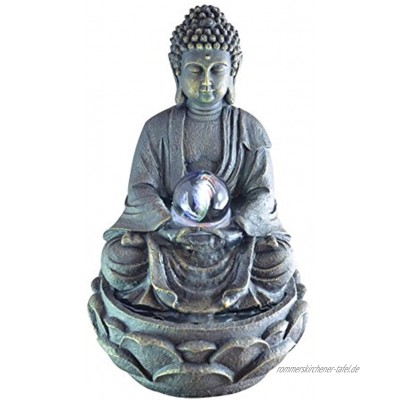 Zen Light Innenbrunnen Zimmerbrunnen Meditation Buddha LED Multicolor 20 cm