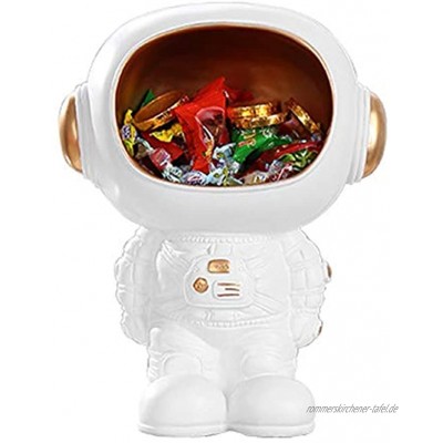 Astronauten-Statue Kunstharz Kosmonauten-Figur Raumfahrer Skulptur Tischdekoration Kleinteile Behälter Schlüssel und Süßigkeiten