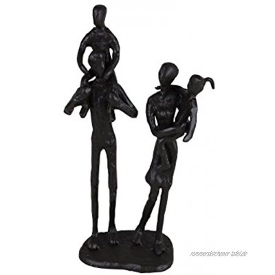 Casablanca Design-Skulptur Family aus Eisen brüniert H 22 cm