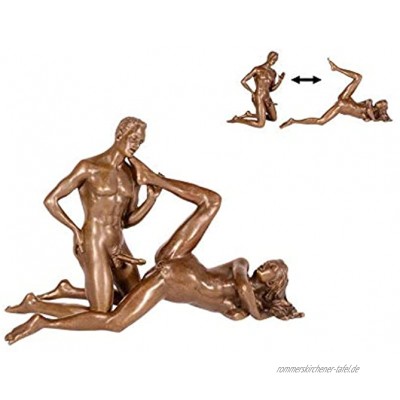 Decoratie Bronzefigur Bronze Skulptur Statue Akt Liebesakt 19,8x7,5x12,7 cm