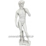 Design Toscano Statue David aus Marmor-Kunstharz Maße: 7,5 x 11,5 x 30,5 cm