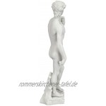 Design Toscano Statue David aus Marmor-Kunstharz Maße: 7,5 x 11,5 x 30,5 cm