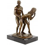 Erotik Bronze Liebespaar im Stehen Sexskulptur signiert M.Nick Erotische Statue Höhe: 30 cm Moderne Kunst Sexy Figur auf Mamorsockel 100% Bronze Sammlerfigur Sex Skulptur