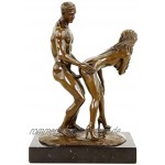 Erotik Bronze Liebespaar im Stehen Sexskulptur signiert M.Nick Erotische Statue Höhe: 30 cm Moderne Kunst Sexy Figur auf Mamorsockel 100% Bronze Sammlerfigur Sex Skulptur