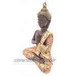 G.W. Buddha-Figur betend sitzend 21 cm in schwarz Gold Deko-Artikel für Wohnung & Haus Buddha-Skulptur Wohnaccessoire