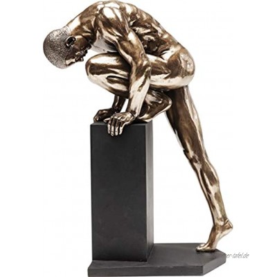 Kare Design Deko Objekt Nude Man Stand Bronze 35cm Bronzefarbene Skulptur Nackter Mann H B T 35,5x25,5x12,5cm