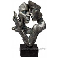 Lifestyle & More Exklusive Deko Büste Skulptur Liebespaar aus Kunststein Antikfarben Höhe 32 cm