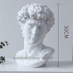 LKXHarleya 30 cm klassische griechische Michelangelo David Büste Statue Replik Skulptur Figur für Künstler