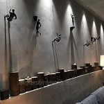 Northshire Metall-Wanddekoration Zero Gravity Skulptur Wandkunst schwarze Wanddekoration Badezimmer-Dekor Schlafzimmer-Dekor und Küchen-Wanddekoration Wanddekorationen für Wohnzimmer