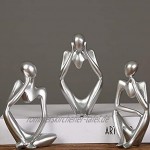 Primlisa Harz Charakter Figuren Moderne Abstrakte Statuen | Minimalistische Denker Menschen Abstrakt Ornament Skulptur | Künstlerische Denker Figuren Desktop Dekorationen