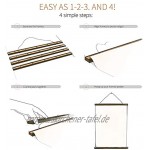 Benjia Poster-Rahmenaufhänger magnetisch groß Holz Posteraufhänger für 45,7 x 61 cm Walnuss 2 Packungen