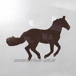 Colours-Manufaktur Pferd Magnetwand viele Farben wählbar XXL groß Hochglanz braun RAL 8017 Schokoladenbraun glänzend