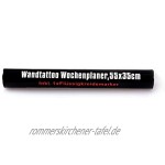 EAST-WEST Trading GmbH Tafelfolie Wochenplaner Wandtattoo 35 x 55 cm schwarz selbstklebend + Kreidemarker zum Beschriften