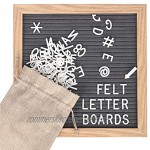 ewtshop Letter Board aus Holz und Filz Buchstaben Tafel Buchstabenbrett Rillentafel Stecktafel mit 170 weißen Buchstaben und Zahlen Retro Design