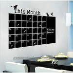 Monatsplaner Memoboard Kreidetafel Aufkleber Wandkalender für Home Office
