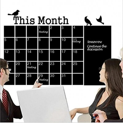 Monatsplaner Memoboard Kreidetafel Aufkleber Wandkalender für Home Office