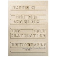 Rayher 62859505 Letterboard aus Holz natur 30 x 42 cm inklusiv 96 Buchstaben Zahlen und Symbole Pappelholz FSC zertifiziert Buchstabenbrett Stecktafel Rillentafel