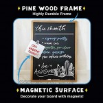 Vintage Holz gerahmt Magnetische Tafelfolie Wandtafel Kreidetafel Zeichen durch versachalk 46cm x 60cm schwarz
