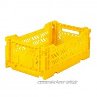 Ay-Kasa Klappbox Design Klappkiste MINI Box gelb Größe 27 x 17 x10,5 cm