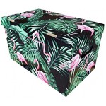 Celebration Ordnungsbox Dekobox aus Karton mit Deckel 3-er Set Motiv Flamingos 37 x 30 x 32 cm