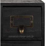 Kate und Laurel Apothekerschrank Holz Schreibtisch Schublade Set mit Briefhalter 6 Schubladen schwarz