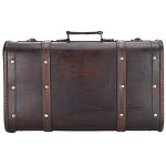 Muttertagsgeschenk AMONIDA Holzkoffer Praktischer Retro Nostalgischer Koffer Antiker Holzkoffer Große Innenkapazität für die Inneneinrichtung