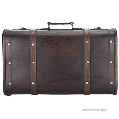 Muttertagsgeschenk AMONIDA Holzkoffer Praktischer Retro Nostalgischer Koffer Antiker Holzkoffer Große Innenkapazität für die Inneneinrichtung
