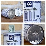 Nostalgic-Art Retro Ölfass-Spardose Volkswagen General Use Oil – Geschenk-Idee für VW Bus Fans Metall-Sparschwein Vintage Sparbüchse 600 ml