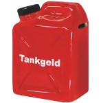 Spardose Benzinkanister Tankgeld 9,0 cm x 12,0 cm x 6,0 cm B x H x T