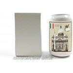 Spardose Sparbüchse Geld-Dose Wiederverschließbar Farbe Weiß Stadt Rom Italien Keramik Bedruckt